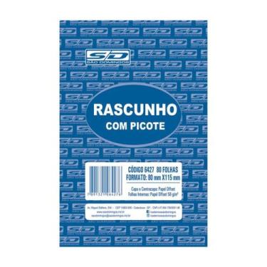 Imagem de Kit com 5 Blocos de Rascunho com Picote 8x11,5cm 80Fls São Domingos