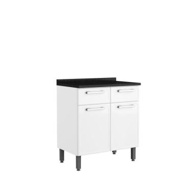 Imagem de Balcão De Aço Tampo 2 Portas 2 Gav Branco Evidence Bertolini Branco