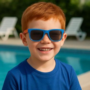 Imagem de Óculos de sol infantil p/ criança super prático - dobrável - ALÍKI, Az