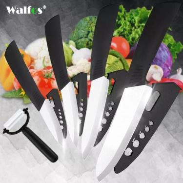 Imagem de Conjunto Kit Facas De Cerâmica + Descascador - 05 Peças - MHR