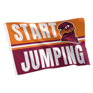 Imagem de Desert Cactus Bandeira Virginia Tech - Banner Hokies VT de 9,8 x 1,5 m, tela de tecido durável interno/externo (estilo F1)