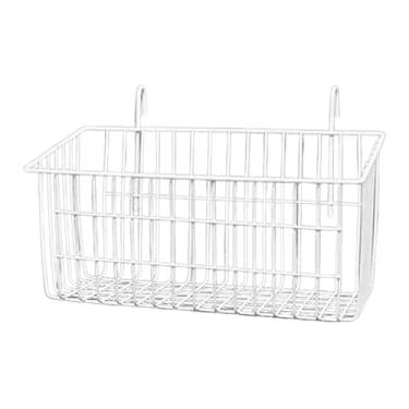 Imagem de AFXGUSD Cesto de Armazenamento Suspenso em Arame, Cesto em Grade com Ganchos, Organizador de Cosméticos Moderno E Multifuncional para, Branco, 24 Cm X 9 Cm X 11.5 Cm, Tamanho real