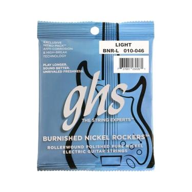 Imagem de GHS Strings Bnr-l balancins de níquel polido, cordas de guitarra elétrica de níquel puro, leve (.010-.046)