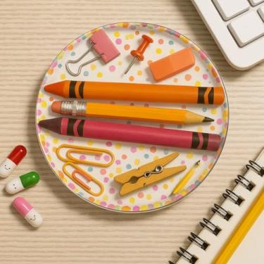 Imagem de Porta-copos de resina colorido feito à mão novidade tapete de bebida presente para escritório mesa enfermeira estudante professor decoração