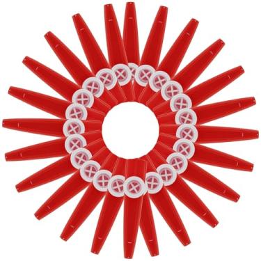 Imagem de 24 peças de plástico Kazoos, Kazoo Musical, bom companheiro para violão, violino, piano, teclado, ukulele, presente para presentes de Natal, lembrancinhas de festa. (vermelho)