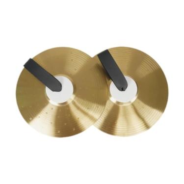 Imagem de Milageto Jazz Drum Crash Cymbal Multiuso Fácil de Transportar Liga Címbalos de Bateria para Estudantes Instrumentos Musicais para Concerto Infantil, 18 polegadas