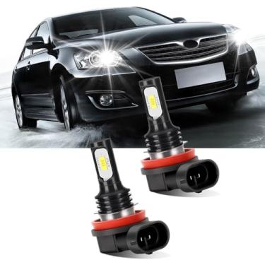 Imagem de LSLIGHT Lâmpadas compatíveis com Toyota Camry 2007 2008 2009 2010 2011 2012 2013 2014 H11 H8 H9 Brilho dos faróis de neblina 800% com ventilador de refrigeração, Plug and Play, pacote com 2