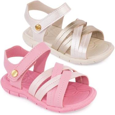 Imagem de Sandália Klin Menina Tic Tac Infantil Papete Original, Rosa, 24