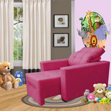 Imagem de Poltrona De Amamentação E Decoração Quarto Sala Reclinável Leticia Vermelho