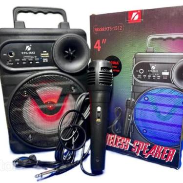Imagem de Super Caixa de Som Potente KTS 1512 Bluetooth USB Sd FM com Microfone 