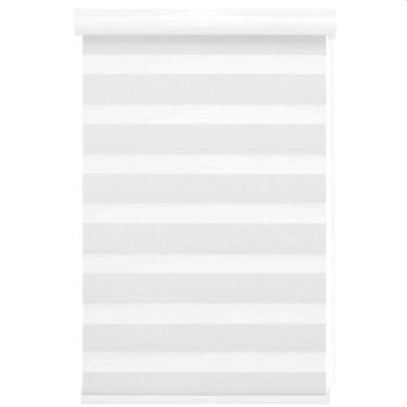 Imagem de Persiana Rolo Duplo Bandô Branca 140 L X 160 A Cortina Zebra - Wallpap