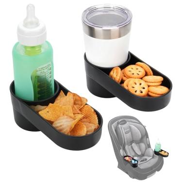 Imagem de Viotiin 2 pacotes de bandeja de lanche para cadeirinha infantil com suporte de copo para segurança 1st EverFit & Grow and Go | Maxi-COSI Pria | Assento de carro multifuncional Cosco, acessório para