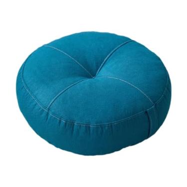 Imagem de Generic Almofada de chão redonda, almofada de chão, de elevação, de assento de meditação para cadeira, sofá, quarto, sala de estar, sala de trabalho, Azul