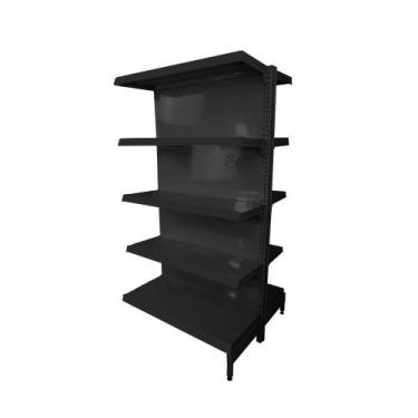 Imagem de Gôndola Prateleira Preta 5 Níveis 40x30 New Plus 1,70 Central Continua