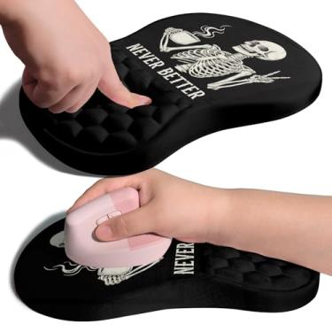 Imagem de Armanza Mouse pad ergonômico com suporte de pulso para articulações com almofada de espuma de memória, colisão de massagem, alívio da dor no túnel do carpo, design de inclinação para descanso de pulso