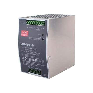 Imagem de Mean Well 480W Fonte De AlimentaçãO Modular Completa Tipo Trilho Din Conversor Dc-Dc Para LaboratóRio De Computador De Bancada 24V 20A (DDR-480D-24 24V/20A/480W/DIN Rail Power)