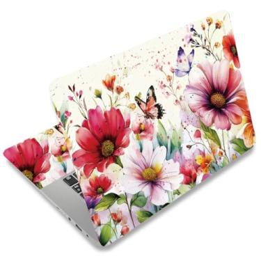 Imagem de SUPERDANT Capa de adesivo para notebook para laptop, flores, plantas, protetor de laptop, notebook, PC, arte de computador, cadernos, universais, decalques de vinil, serve para 30.5 cm 33.0 cm 33.8 cm