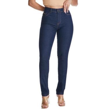 Imagem de Calça Jeans Feminina Skinny HNO Classic com Elastano Azul Escuro - HNO