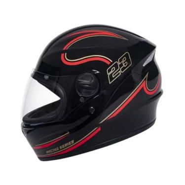 Imagem de Capacete Moto San Marino Automático Vermelho Grafic Taurus Mais Viseira Fume (58)