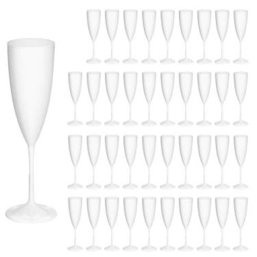 Imagem de Taça Espumante 50pçs Acrilico Cristal Premium 170ml Neoplas, Branco