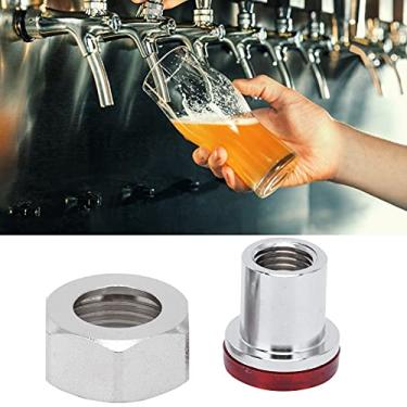 Imagem de Adaptador de desconexão rápida da torneira de cerveja de aço inoxidável com porca de vedação para preparação de cerveja de pressão