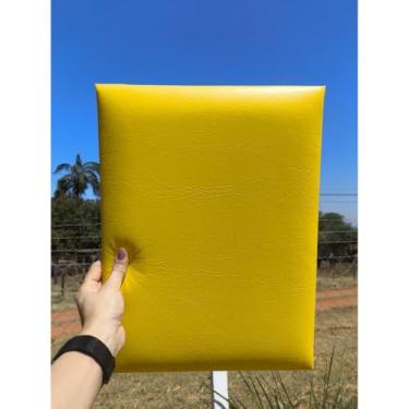 Imagem de Cabeceira Modular Estofada para Cama – Kit com 6, 8 ou 10 Módulos | Design Moderno, Conforto e Facilidade de Instalação | Ideal para Solteiro, Casal, Queen e King Size(Amarelo-Courino,8)