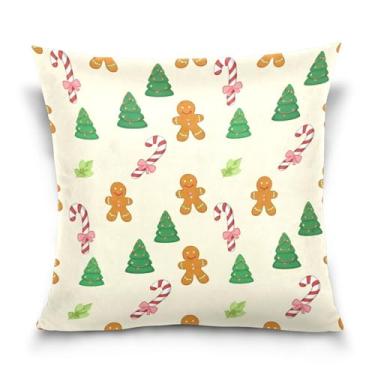 Imagem de Burbuja Capas de almofada 40,6 x 40,6 cm, árvore de gengibre homem, capa de almofada de veludo macio decorativa para sofá, sala de estar, quarto