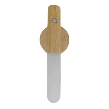 Imagem de KIT2 Arandela de Parede LED Recarregável Sensor Movimento Madeira Magnética Sem Fio Luz Noturna Quarto Sala, Luz Noturna Automática para Quarto, Corredor e Guarda-Roupa(Escuro-1 peça)