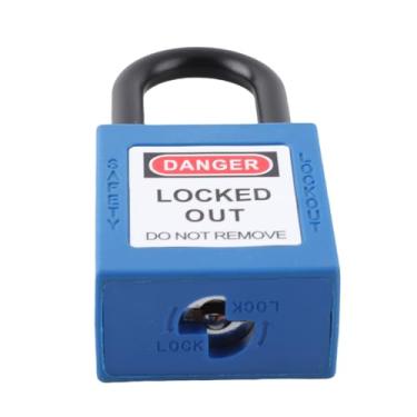 Imagem de Dpofirs Trava de Segurança de engenharia: Cadeado de Nylon de 38 Mm Com Chave, Design Resistente à Temperatura e Antiderrapante, Ideal para Bloqueio e Etiquetagem Em Usinas de Energia e Hospitais