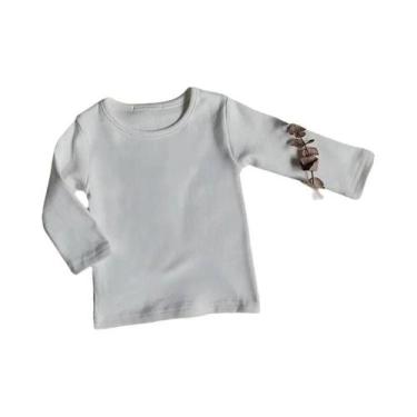 Imagem de Camisetas De Algodão De Manga Longa Para Bebês Meninos E Meninas 0-24M