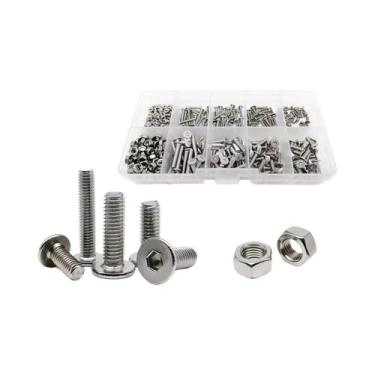 Imagem de Kit De Parafusos E Porcas Hexagonais Ultra Finos M2 M3 M4 M5 M6 M7 M8,