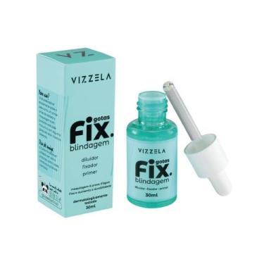 Imagem de Blindagem Gotas Fix Vizzela 30ml Diluidor Fixador e Primer Vegano