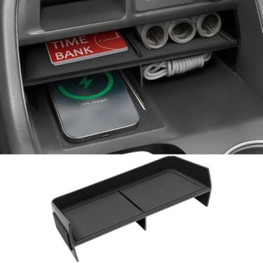 Imagem de YOJOJOCO Organizador de bandeja de console central compatível com Honda 2023 2024 2025 Pilot e 2026 Acessórios de passaporte preto ABS plástico bandeja de inserção de armazenamento de paletes
