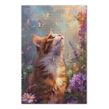 Imagem de Quebra-cabeças de borboletas fofas para adultos com letras nas costas 1000 peças