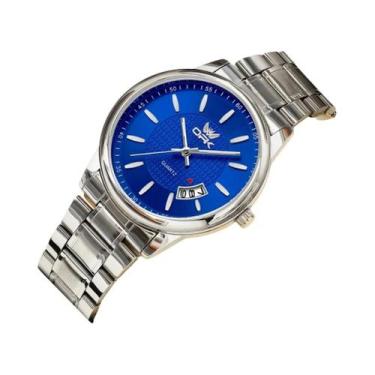 Imagem de OPK 6028 Relógio de quartzo masculino com calendário e pulseira de aço