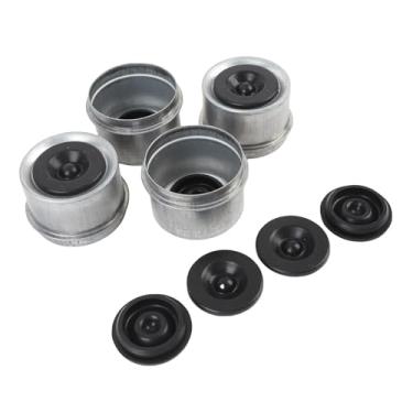 Imagem de aqxreight Eixo de Reboque de 98 pol. Com 4 Tampões de borracha. Substituição de Tampas de Graxa para Rolamento de Eixo de Reboque de Metal para Dexter de 2.000 a 3.500 Lbs Resistentes e Propensos ou