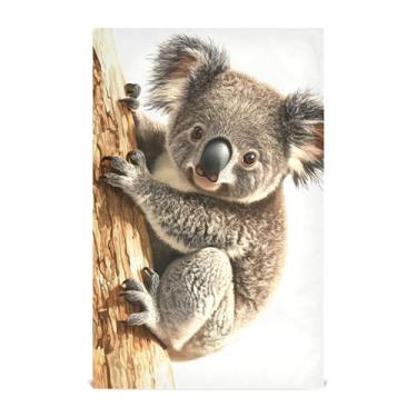 Imagem de Toalha de chá de mão animal fofo urso coala toalhas de prato fofas para cozinha decorativa para secar pratos absorventes 45 x 71 cm, pacote com 4