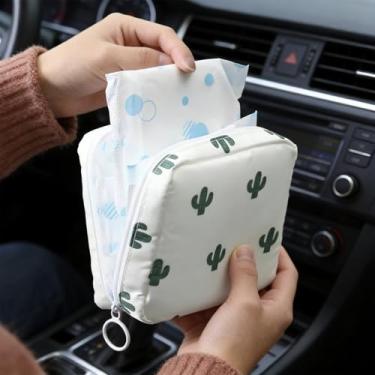 Imagem de Bolsa de período para bolsa, bolsa de armazenamento de absorventes higiênicos para almofadas/absorventes internos/forros de calcinha, capa de privacidade discreta, reutilizável, lavável, compacta 12 x