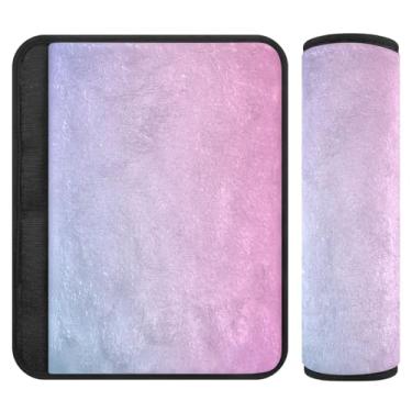 Imagem de Joitme Capas de cinto de segurança de flanela macia gradiente roxo Pin'k para crianças - Almofadas acolchoadas para carros, bolsas de câmera e mochilas