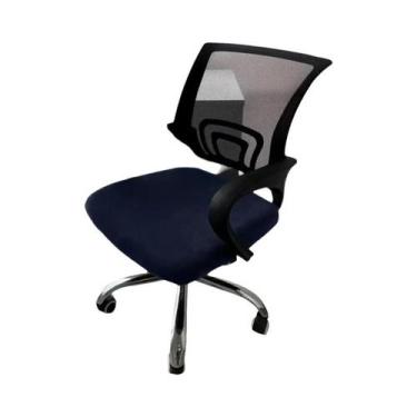 Imagem de Capa De Cadeira De Escritório Em Veludo Elástico Universal Para Cadeir