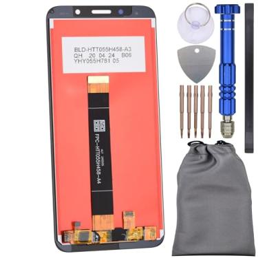 Imagem de Tela digitalizadora sensível ao toque IPS LCD para Huawei Y5p 2020 preta