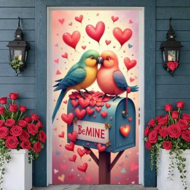 Imagem de Estampa de papagaio coração amor atmosfera doce casal para decoração interna casal reunião de casal