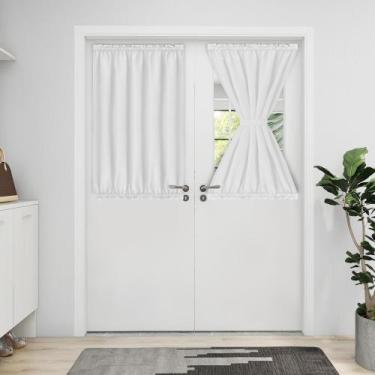 Imagem de Cortina de porta Blackout Easy-Going White 25x40cm Rod Pocket
