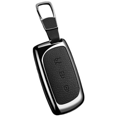 Imagem de Capa protetora para chave remota de carro, compatível com Lynk&Co Z20/Z10/02/01, liga de zinco, couro, capa para chave(Style 1 Black)