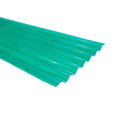 Imagem de Telha Transl. Fibra de Vidro 2,44 X 0,50-ondalev Afort - caixa com 10 Peças - Verde