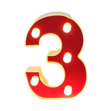 Imagem de Luzes De Letras LED Vermelhas 16CM, Luminárias De Alfabeto E Números P