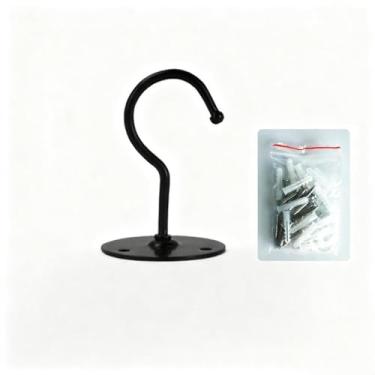 Imagem de Gancho de metal para montagem no teto para pendurar plantadores, lanternas, alimentadores de pássaros, sinos de vento e suporte de decoração ao ar livre