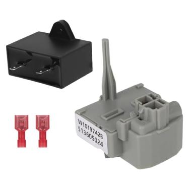 Imagem de Relé Partida para Refrigerador TSD2 2319792 W10197428 W10189190, Combinado Capacitor Funcionamento Compressor de Refrigerador W10662129 Compatível com Whirlpool Welectrolux Kenmore
