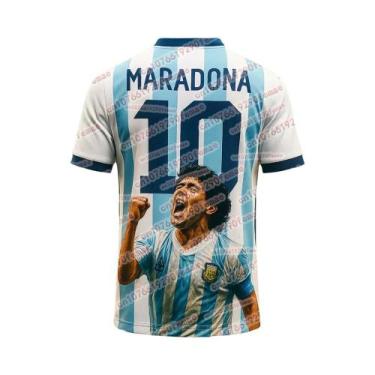 Imagem de Camiseta Comemorativa Edição Limitada Estampa Rei Do Futebol Maradona 