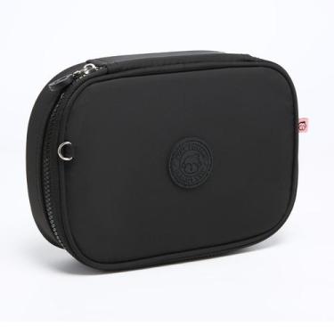 Imagem de Estojo Escolar Box Organizador Kika Quadrado Grande Feminino Cor:Preto